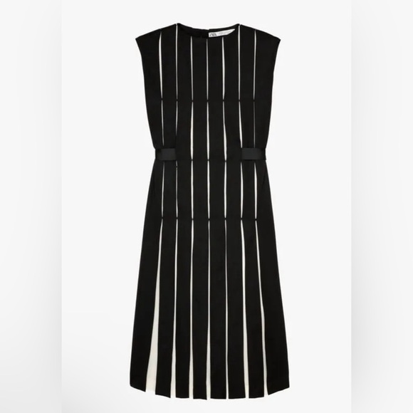 ZARA Box Pleated Wool Midi/Maxi Limited Edition Dress - Picture 10 of 14